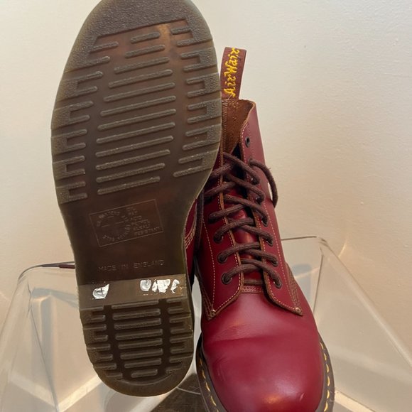 DR.MARTENS 1460 VINTAGE MADE IN ENGLAND LACE UP BOOTS (RED QUILON/SIZE 9) main image 6